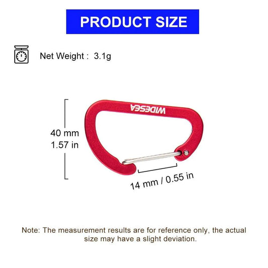 Widesea 4pcs Camping Hiking Mountaineering Buckle Aluminium Alloy Cord Buckles Equipment Outdoor Tents Accessory Carrabean