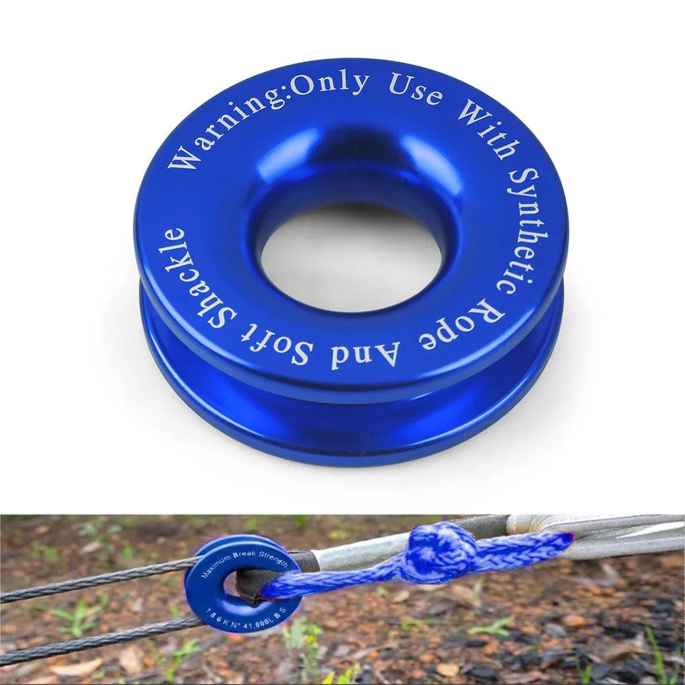 Winch Snatch Recovery Ring for Soft Shackle ATV UTV Rcovery 41000 lb Trucks Loop Snatch Block Off Road Winch Pulley Cable Hook Snatch Recovery Ring