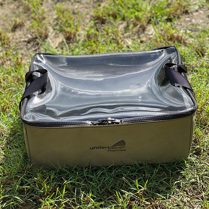 Canvas Clear Top Bag With Collapsible Crate Canvas Products