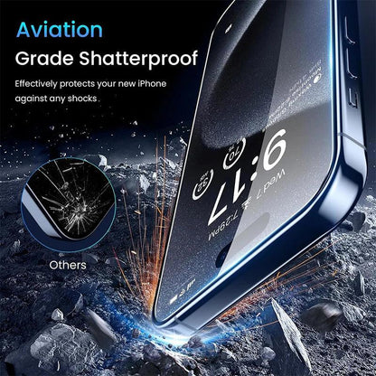 1 - 4Pcs Anti - spy Tempered Glass for IPhone 16 15 13 11 14Pro Max Full Cover Privacy Screen Protector For iPhone X XS Max XR Glass - Privacy Screen Protector - Open Cut Off - Grid