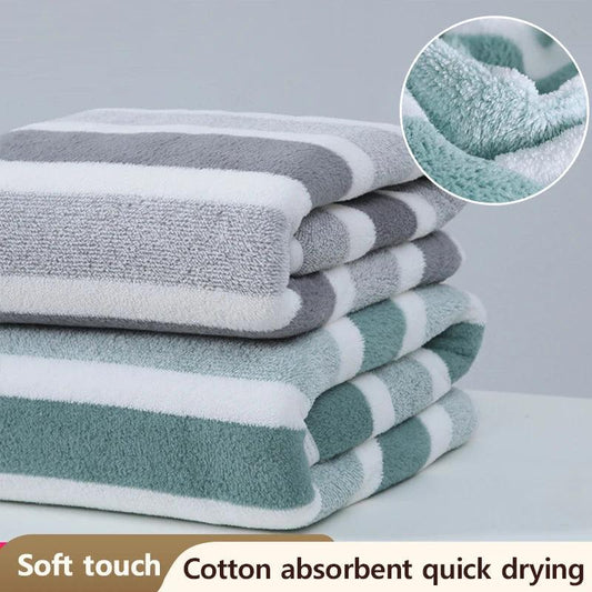 1 Pc Thickened Absorbent Bath Towel Soft Face Towel Bath Towels