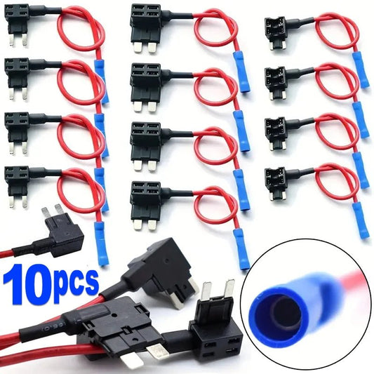 12V 24V Car Fuse Blades Holder Circuit Adapter Protector Splitter ATM APM Tap Micro Connector Truck Automobile Accessories 