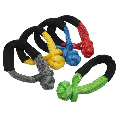 17T 38,000 Lbs Break Strength Synthetic Soft Shackle 1/2" X 22 Inch Rugged Shackles with Protective Sleeve For Vehicle Recovery Soft Shackle