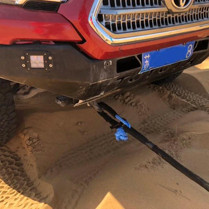 17T 38,000 Lbs Break Strength Synthetic Soft Shackle 1/2" X 22 Inch Rugged Shackles with Protective Sleeve For Vehicle Recovery Soft Shackle