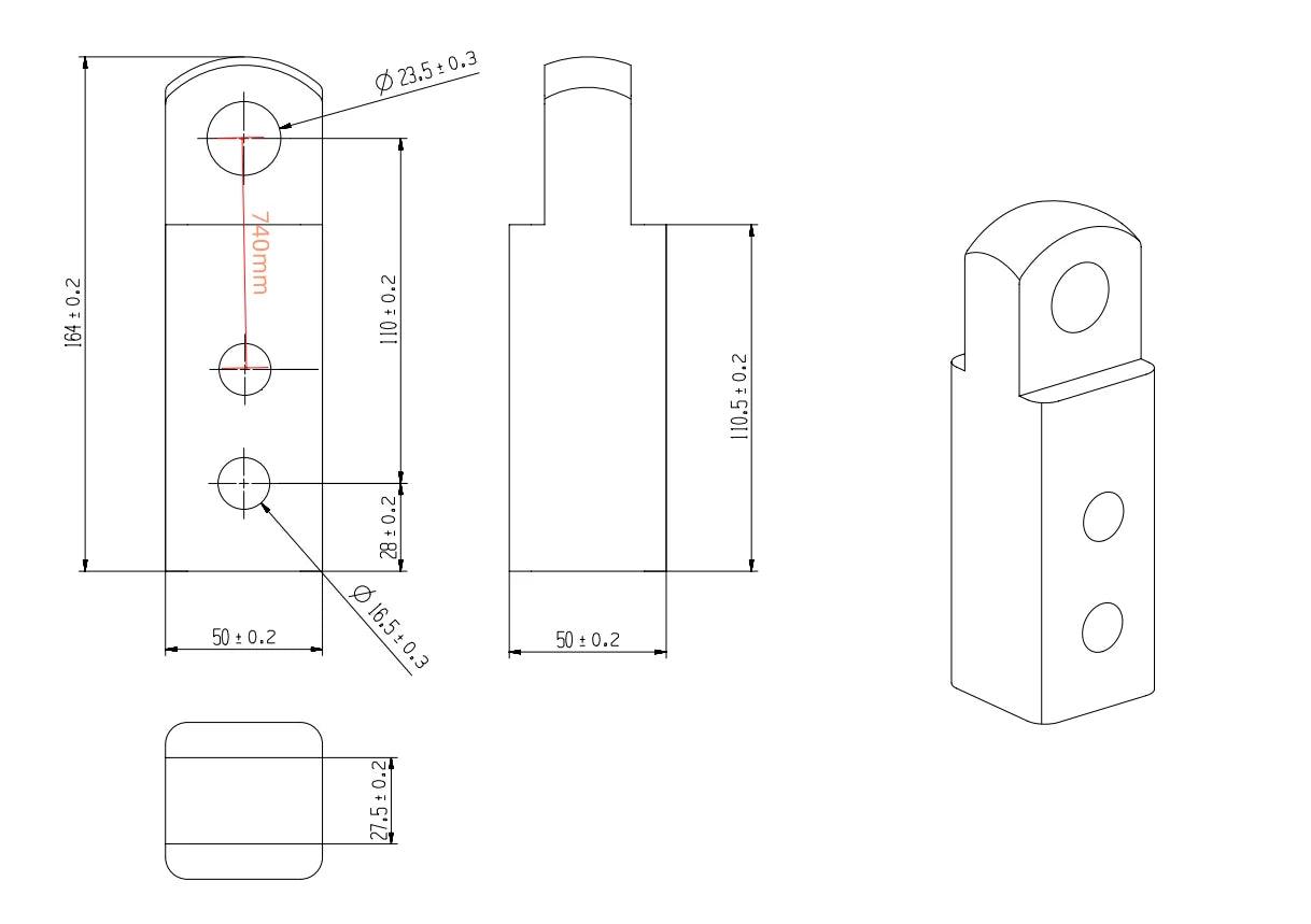 18000 Lbs 2 inch Shackle Hitch Arm Receiver Towing Trailer Tow Hitch Trailer Hooks Tow Bar With Two Hole Adjust Pitch-Row Shackle Hitch
