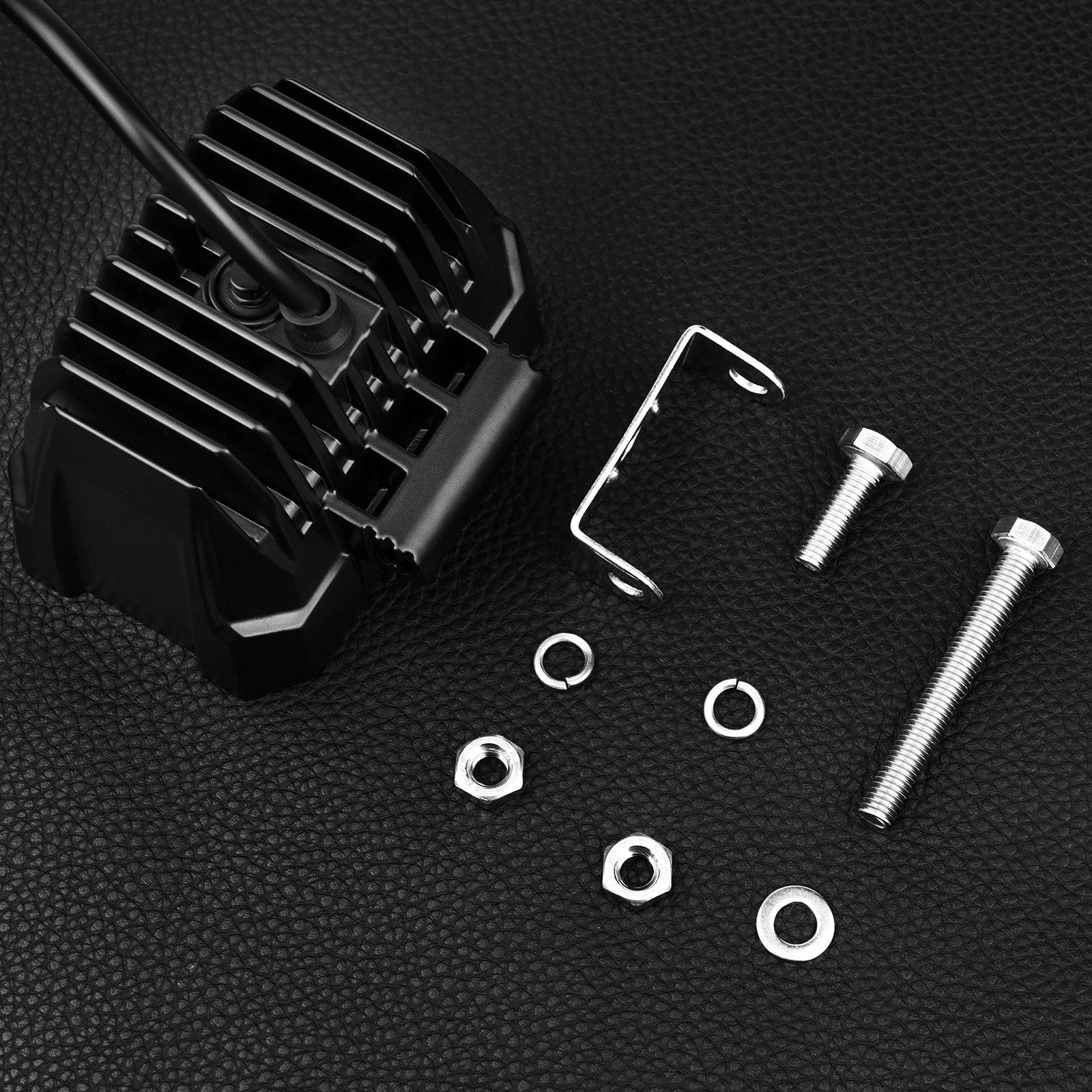 2 Pcs 5inch led Work Lights Borderless Pod Lights LED Driving Fog Lights headlights for 4X4 4WD Off - road ATV UTV Trucks - LED Work Lamps - Open Cut Off - Grid
