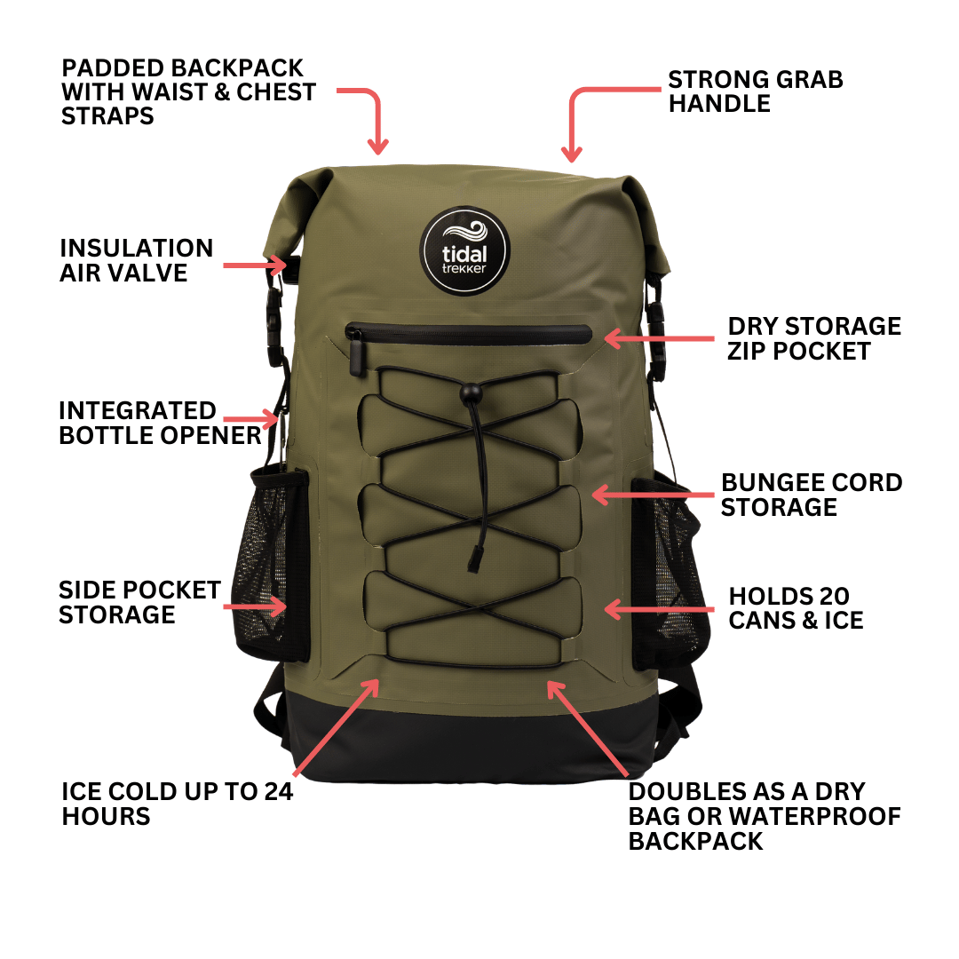 25L Insulated Cooler Backpack Tidal Trekker