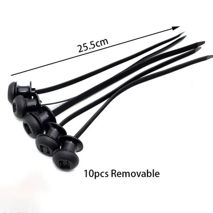 20/50100Pcs Multipurpose Nylon Universal Cable Tie Buckle Nylon Buckle Cable Tie Retainer Heavy Duty Nylon Zip Ties Self-Locking Cable Ties
