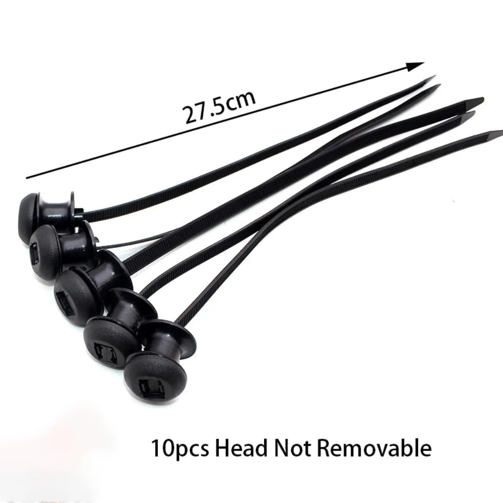 20/50100Pcs Multipurpose Nylon Universal Cable Tie Buckle Nylon Buckle Cable Tie Retainer Heavy Duty Nylon Zip Ties Self-Locking Cable Ties