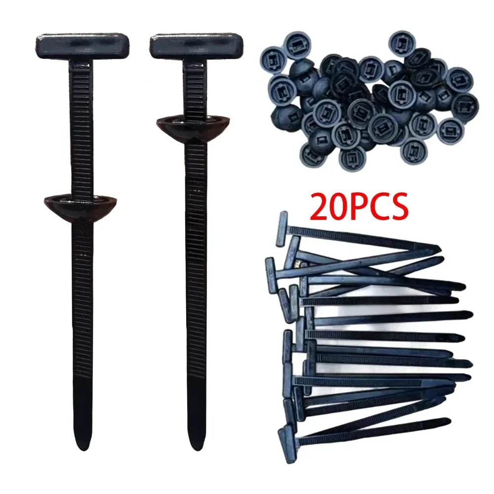 20/50100Pcs Multipurpose Nylon Universal Cable Tie Buckle Nylon Buckle Cable Tie Retainer Heavy Duty Nylon Zip Ties Self-Locking Cable Ties