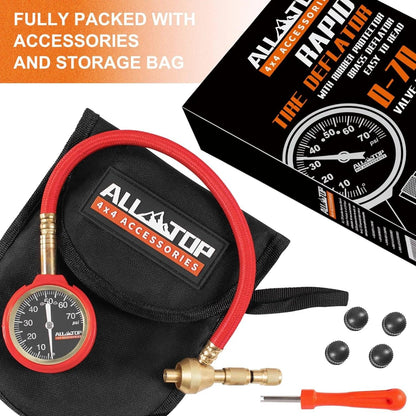 250PSI Digital Tire Pressure Inflator Gauge Aluminum Alloy LCD Tyre Pressure Meter Tyre Inflator Deflator