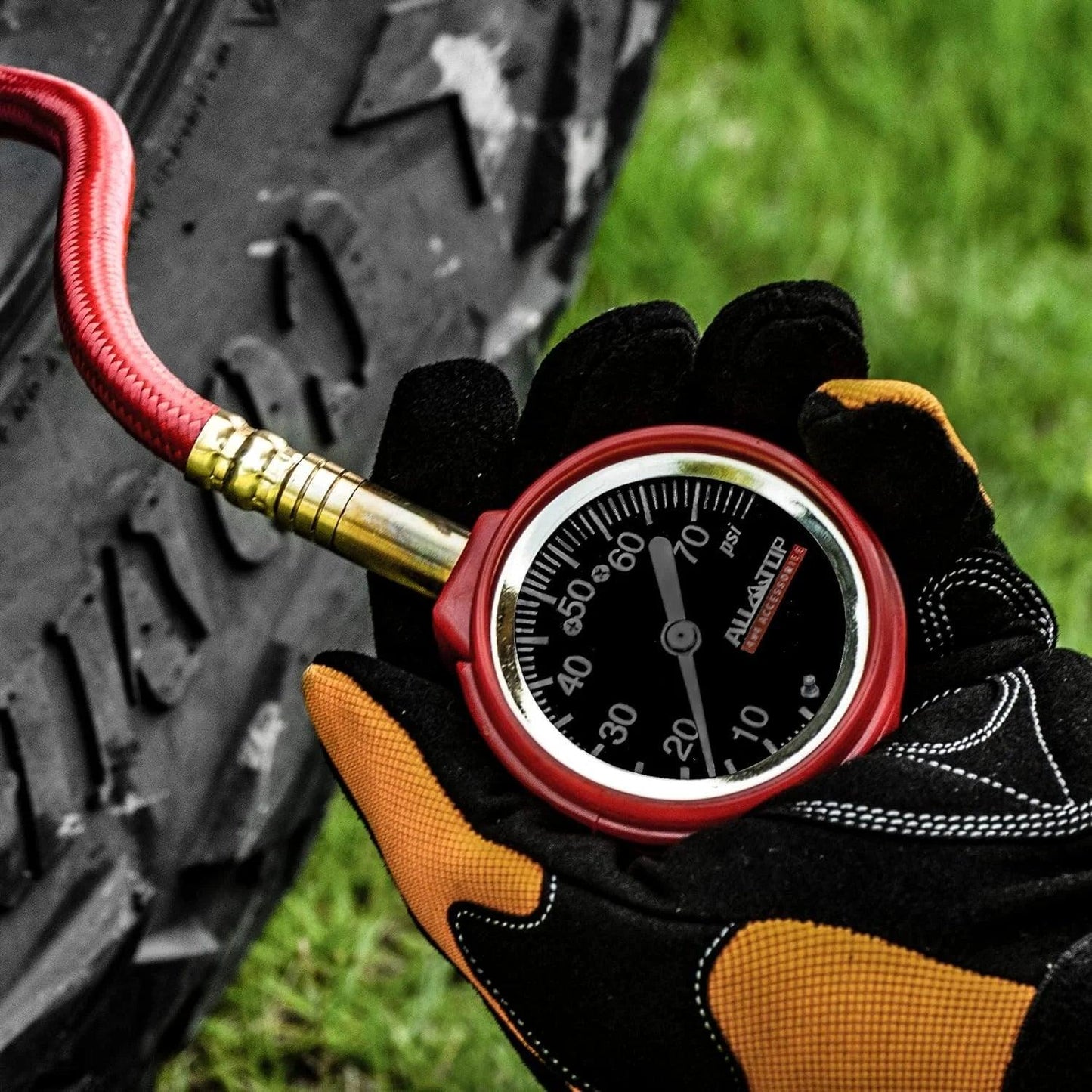 250PSI Digital Tire Pressure Inflator Gauge Aluminum Alloy LCD Tyre Pressure Meter Tyre Inflator Deflator