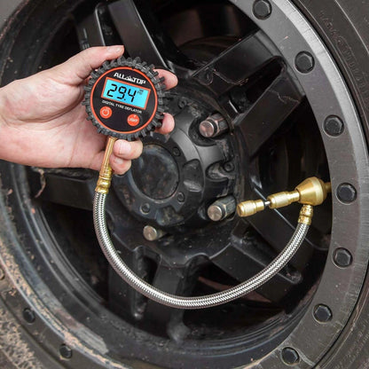 250PSI Digital Tire Pressure Inflator Gauge Aluminum Alloy LCD Tyre Pressure Meter Tyre Inflator Deflator