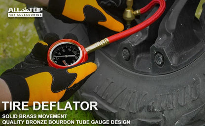 250PSI Digital Tire Pressure Inflator Gauge Aluminum Alloy LCD Tyre Pressure Meter Tyre Inflator Deflator