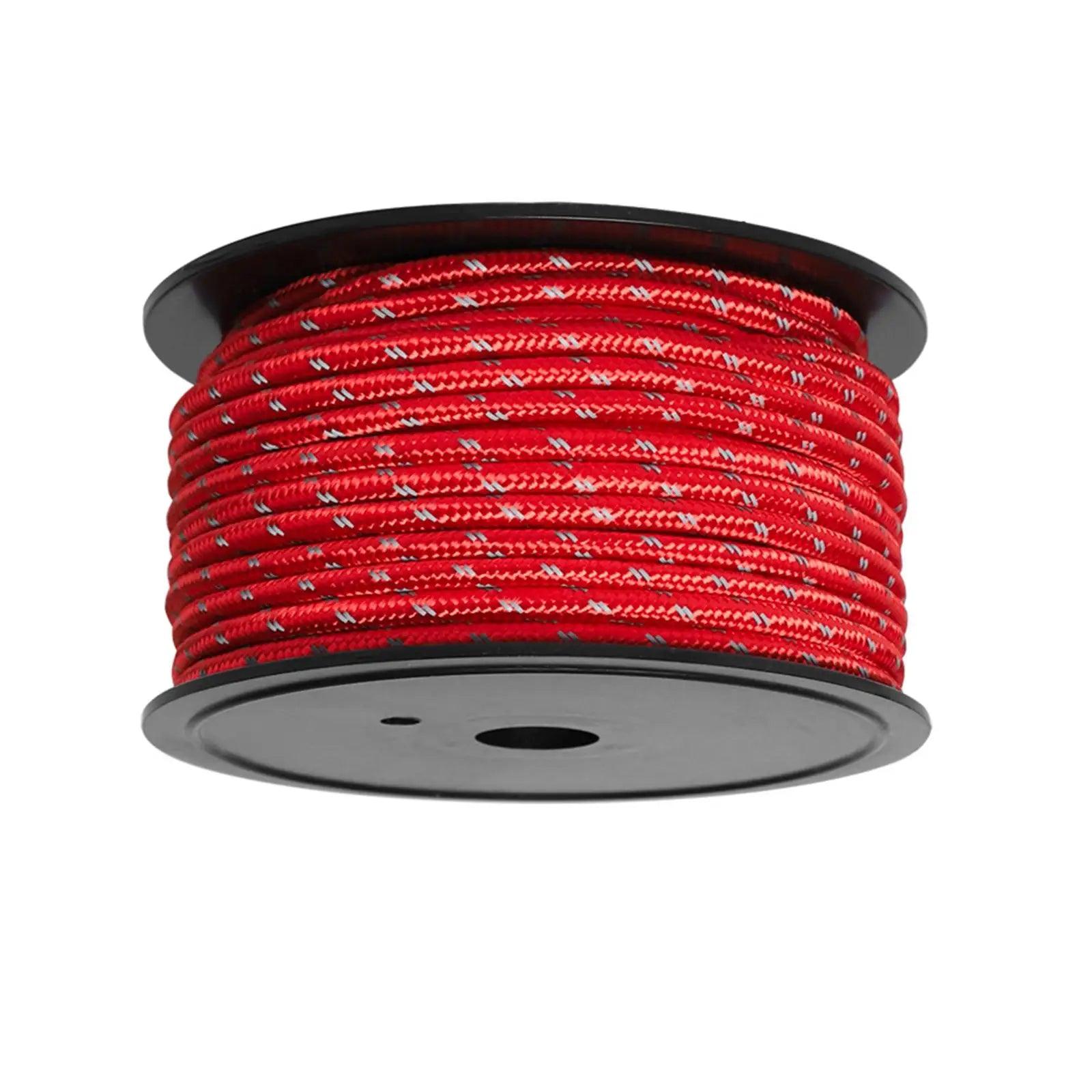 30M 6mm Reflective Tent Rope Guylines Luminous Camping Tent Rope Canopy for Outdoor Travel Canopy Guy Line Tent Rope