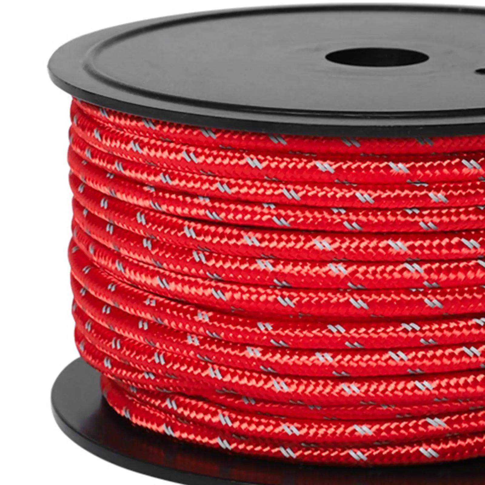 30M 6mm Reflective Tent Rope Guylines Luminous Camping Tent Rope Canopy for Outdoor Travel Canopy Guy Line Tent Rope