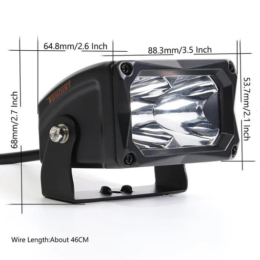 3.5 Inch White Yellow Spot Flood LED Work Head Fog Driving Light For Car SUV Offroad Truck ATV UTV Motorcycle 10 - 80V - LED Work Lamps - Open Cut Off - Grid