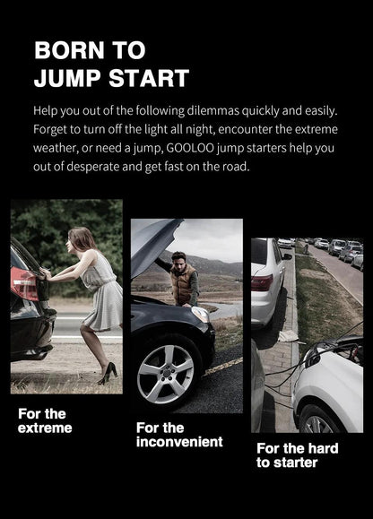 4000A Start Power Bank 26800mAh Jump Starter Car Booster External Battery 12V Starting Device for Petrol Diesel Powerbank Portable Jump Starter