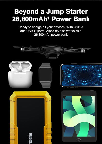 4000A Start Power Bank 26800mAh Jump Starter Car Booster External Battery 12V Starting Device for Petrol Diesel Powerbank Portable Jump Starter