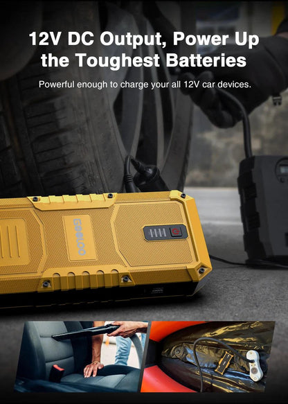 4000A Start Power Bank 26800mAh Jump Starter Car Booster External Battery 12V Starting Device for Petrol Diesel Powerbank Portable Jump Starter