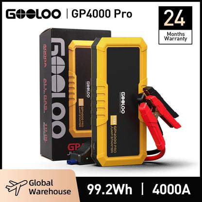4000A Start Power Bank 26800mAh Jump Starter Car Booster External Battery 12V Starting Device for Petrol Diesel Powerbank Portable Jump Starter