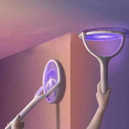 5 In 1 Fast Charging Racket Kill Fly Bug Safety Insulated Battery Powered Lamp ABS Adjustable Electric Mosquito Swatter Bug Zapper