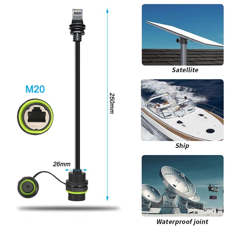 50/100cm Starlink Ethernet Adapter Gen 3 Mini Starlink Cable Extension to RJ45 Coupler Waterproof with Starlink Gen 3 Dish Starlink Cables & Adaptors
