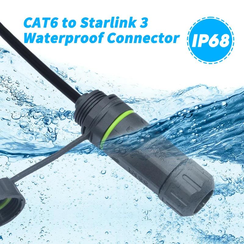 50/100cm Starlink Ethernet Adapter Gen 3 Mini Starlink Cable Extension to RJ45 Coupler Waterproof with Starlink Gen 3 Dish Starlink Cables & Adaptors