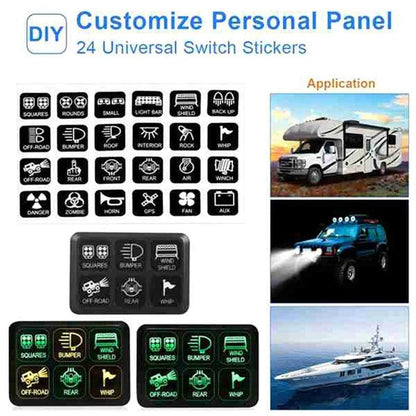6 Gang Switch Panel Electronic Relay Control Box Fuse Relay Box Wiring Harness For Auto Truck Boat Marine Parts Switch Panel