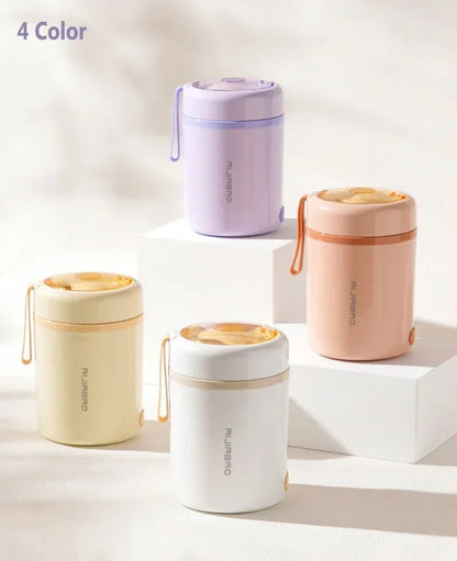 600ML USB Electric Heating Lunch Box Portable Picnic Milk Drink Food Heater Stainless Steel Food Warmer Container 5V 12V 24V Battery Food Warmer