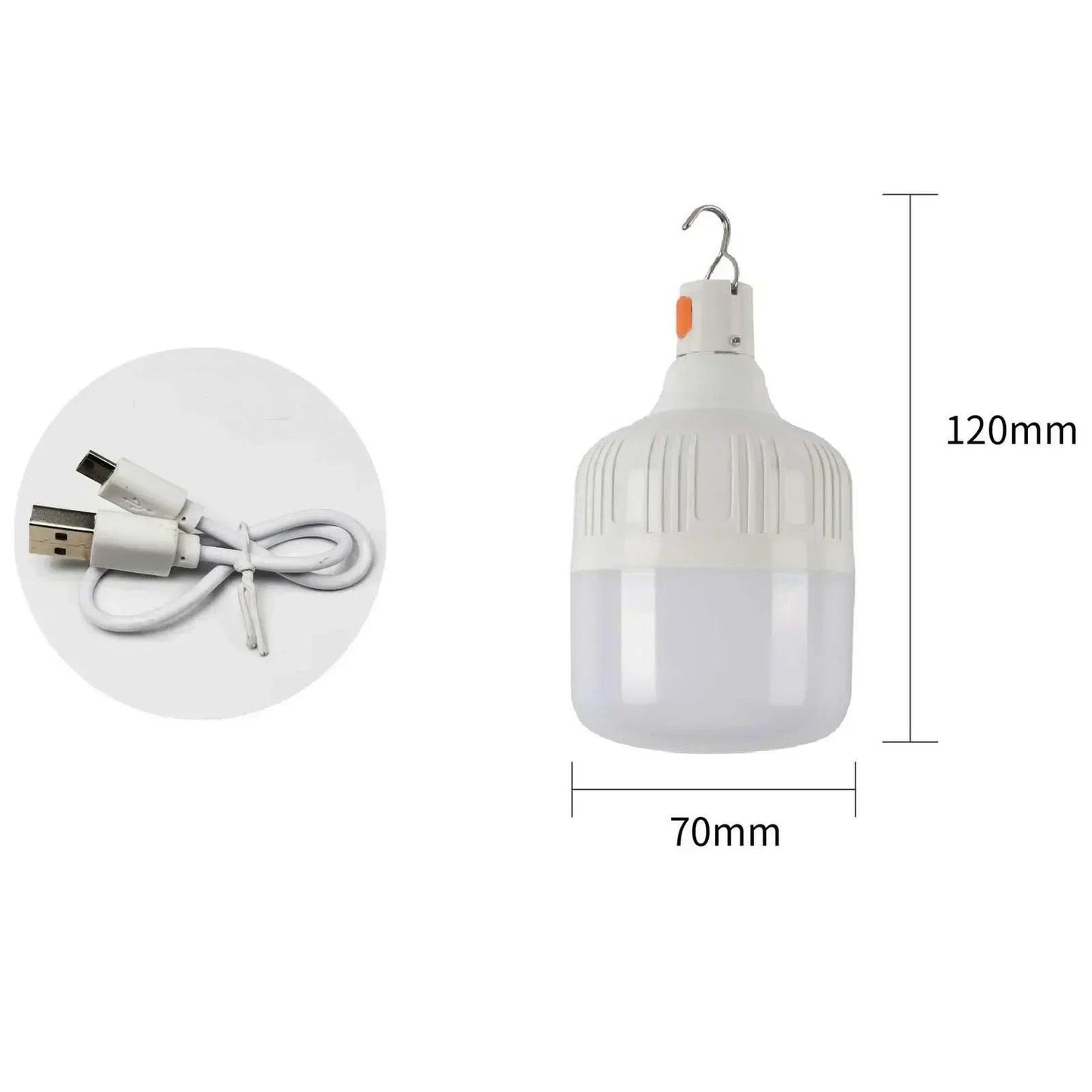 60W Emergency Light Outdoor Camping Supplies Edc Outdoor USB Rechargeable LED Light Bulb Lantern Hiking Sports Entertainment Camp Lighting