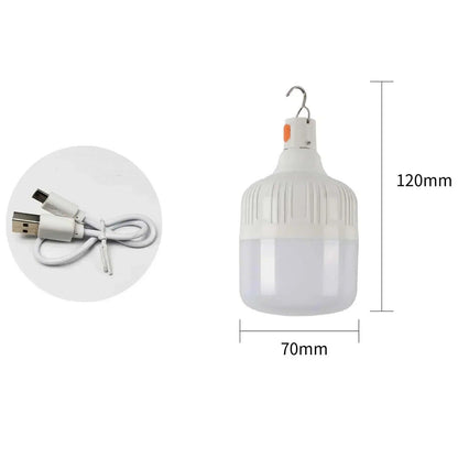 60W Emergency Light Outdoor Camping Supplies Edc Outdoor USB Rechargeable LED Light Bulb Lantern Hiking Sports Entertainment Camp Lighting