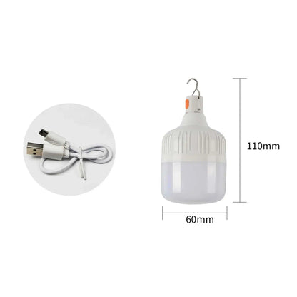 60W Emergency Light Outdoor Camping Supplies Edc Outdoor USB Rechargeable LED Light Bulb Lantern Hiking Sports Entertainment Camp Lighting