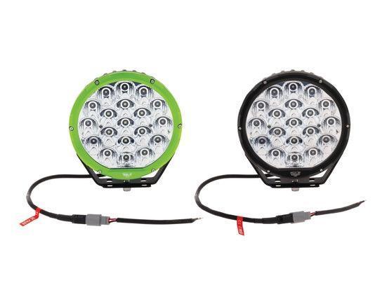 7” Round - 106w LED Driving Lamps Kit - (Green/Black Bezel) Driving Lights