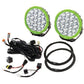 7” Round - 106w LED Driving Lamps Kit - (Green/Black Bezel) Driving Lights