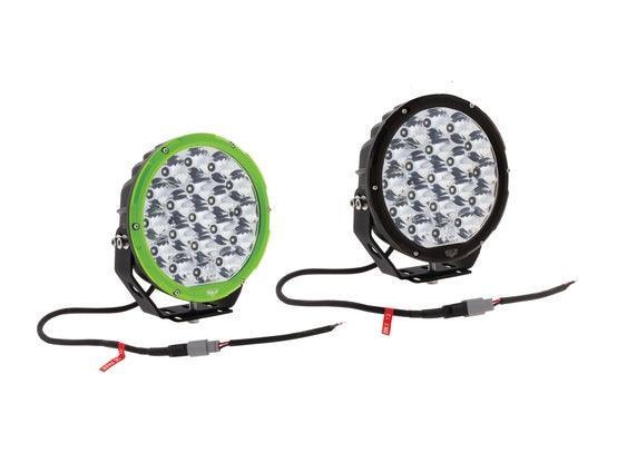 7” Round - 106w LED Driving Lamps Kit - (Green/Black Bezel) Driving Lights