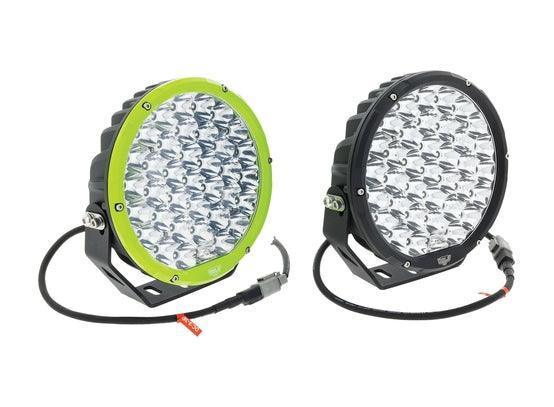 9” Round - 160w LED Driving Lamps Kit - (Green / Black Bezel) Driving Lights