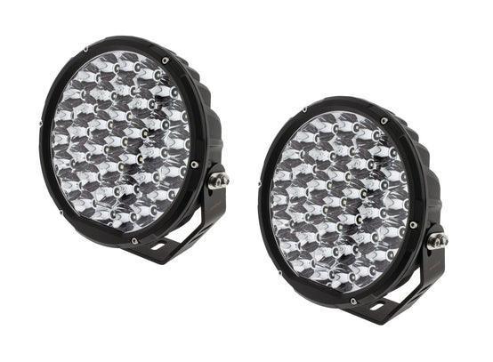 9” Round - 160w LED Driving Lamps Kit - (Green / Black Bezel) Driving Lights