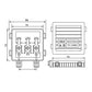 Solar Junction Box PV Connector with 2 Diodes for Panel 50W-170W 6A