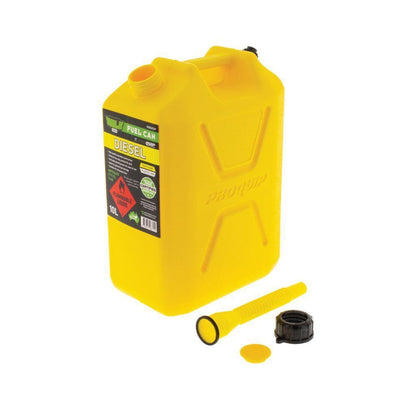 10 Litre Fast Flow Plastic Diesel Jerry Can (Yellow) Hulk 4x4