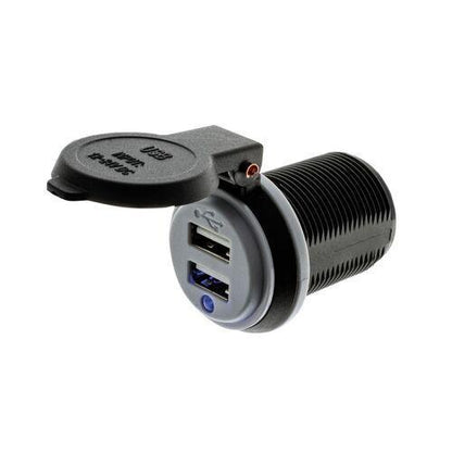 Dual USB Socket - Straight Terminals Hulk 4x4