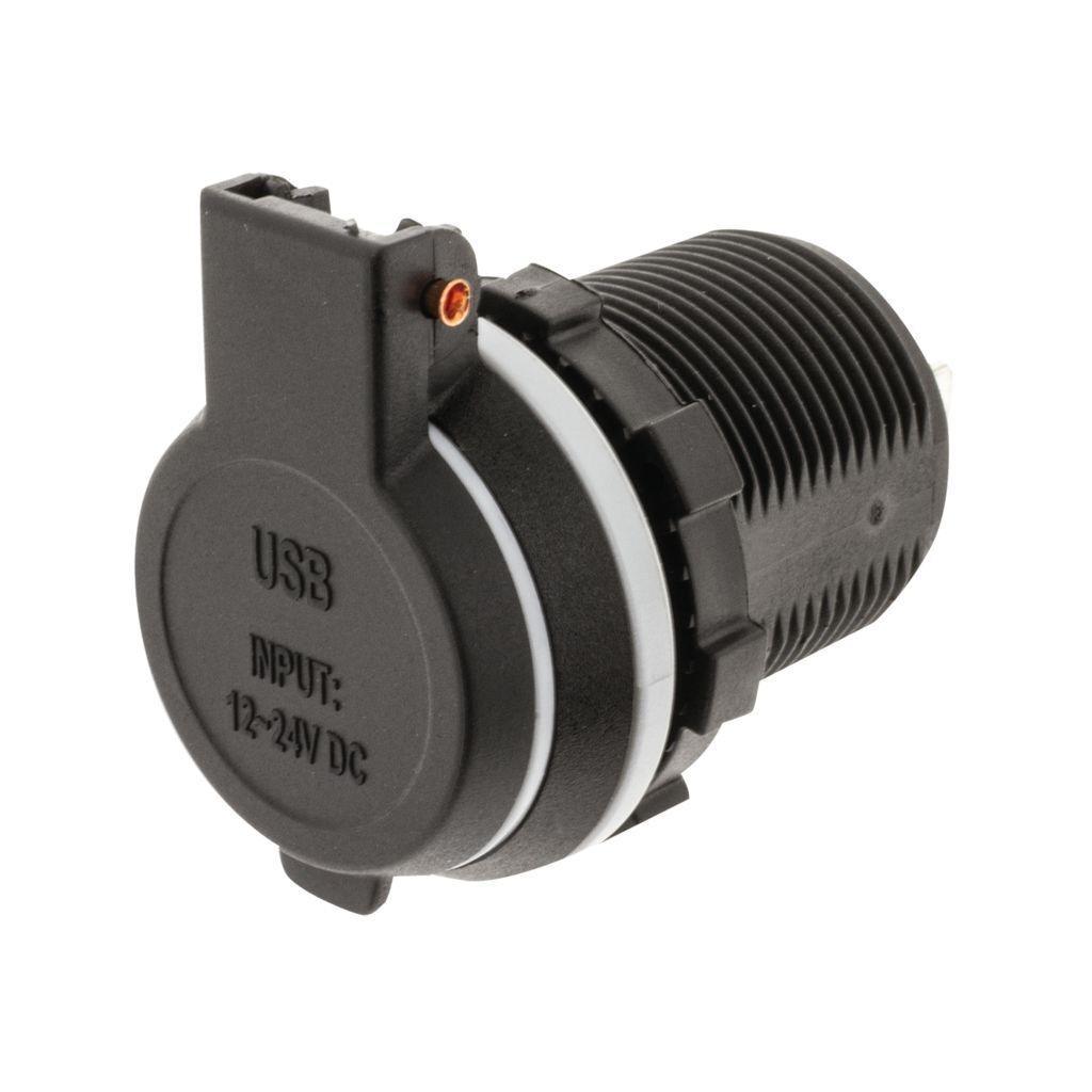 Dual USB Socket - Straight Terminals