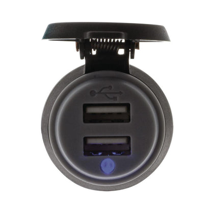 Dual USB Socket - 90 Degree Terminals Hulk 4x4