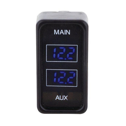 Rectangle Rocker Size Dual Voltmeter Blue Hulk 4x4