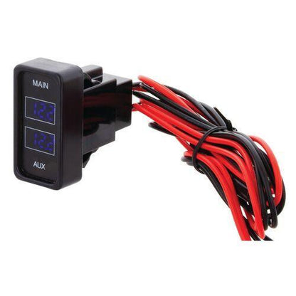 Rectangle Rocker Size Dual Voltmeter Blue Hulk 4x4