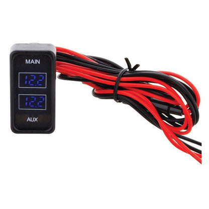 Rectangle Rocker Size Dual Voltmeter Blue Hulk 4x4