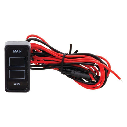 Rectangle Rocker Size Dual Voltmeter Blue Hulk 4x4