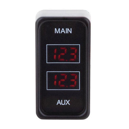 Rectangle Rocker Size Dual Voltmeter Red Hulk 4x4
