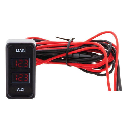 Rectangle Rocker Size Dual Voltmeter Red Hulk 4x4