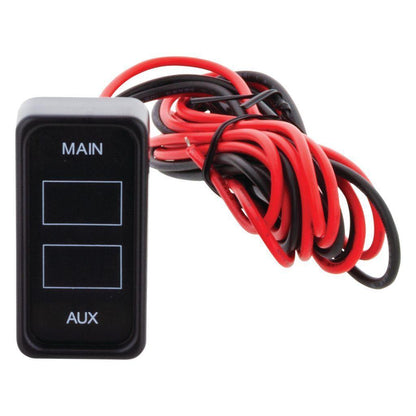 Rectangle Rocker Size Dual Voltmeter Red Hulk 4x4